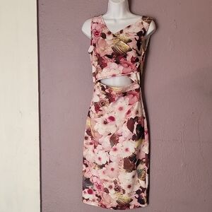 Floral Cutout Dress